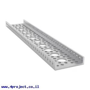 פרופיל אלומיניום goBILDA נמוך סדרה 1121 - אורך 264 מ"מ, 10 חורים