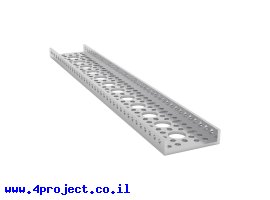 תמונה של מוצר פרופיל אלומיניום goBILDA נמוך סדרה 1121 - אורך 312 מ"מ, 12 חורים