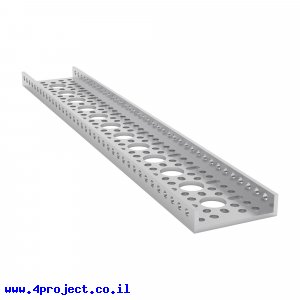פרופיל אלומיניום goBILDA נמוך סדרה 1121 - אורך 312 מ"מ, 12 חורים