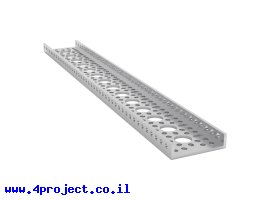 תמונה של מוצר פרופיל אלומיניום goBILDA נמוך סדרה 1121 - אורך 360 מ"מ, 14 חורים