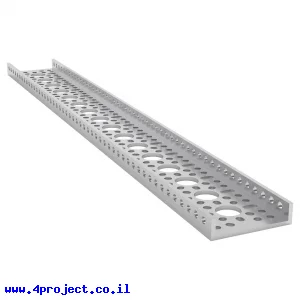 פרופיל אלומיניום goBILDA נמוך סדרה 1121 - אורך 408 מ"מ, 16 חורים