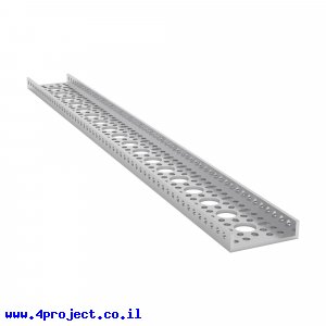 פרופיל אלומיניום goBILDA נמוך סדרה 1121 - אורך 456 מ"מ, 18 חורים