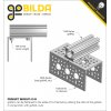 פרופיל אלומיניום goBILDA סדרה 1120 - אורך 264 מ"מ, 10 חורים