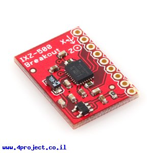 ג'ירוסקופ שני צירים +/- 500/110 מעלות/שניה IXZ500