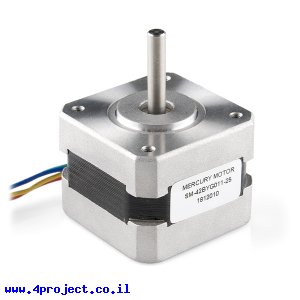 מנוע צעד 200 צעדים, 42x42 מ"מ, 12V/330mA