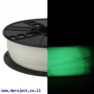 פלסטיק למדפסת תלת-מימד - ירוק זוהר בחושך - ABS 1.75mm