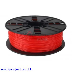 פלסטיק למדפסת תלת-מימד - אדום נאון - PLA 1.75mm