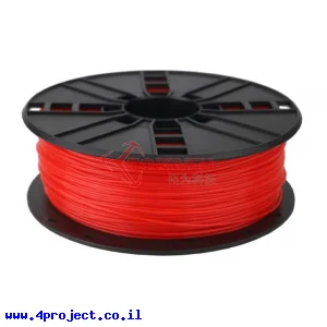 פלסטיק למדפסת תלת-מימד - אדום נאון - PLA 1.75mm