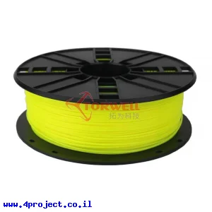 פלסטיק למדפסת תלת-מימד - צהוב נאון - PLA 1.75mm