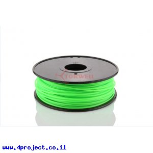 פלסטיק למדפסת תלת-מימד - ירוק נאון - PLA 3.0mm