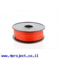 פלסטיק למדפסת תלת-מימד - אדום נאון - PLA 3.0mm