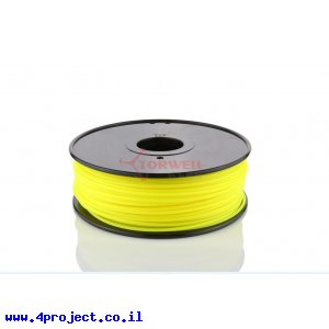 פלסטיק למדפסת תלת-מימד - צהוב נאון - ABS 3.0mm