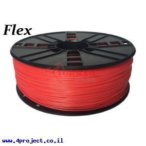 פלסטיק למדפסת תלת-מימד - אדום - TPE גמיש 1.75mm