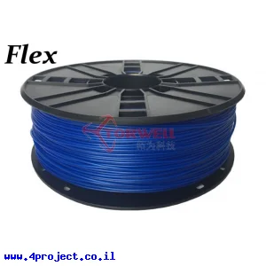 פלסטיק למדפסת תלת-מימד - כחול - TPE גמיש 1.75mm
