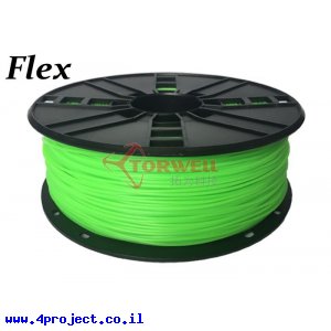 פלסטיק למדפסת תלת-מימד - ירוק - TPE גמיש 1.75mm