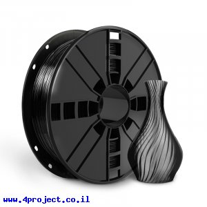 פלסטיק למדפסת תלת-מימד - שחור - PETG 1.75mm