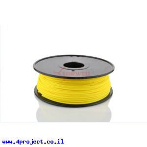 פלסטיק למדפסת תלת-מימד - צהוב - Nylon 3.0mm