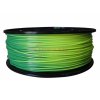 פלסטיק למדפסת תלת-מימד - מחליף צבע - PLA 1.75mm - כחול/ירוק - צהוב/ירוק