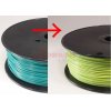 פלסטיק למדפסת תלת-מימד - מחליף צבע - PLA 1.75mm - כחול/ירוק - צהוב/ירוק