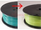 תמונה של מוצר פלסטיק למדפסת תלת-מימד - מחליף צבע - PLA 3.0mm - כחול/ירוק - צהוב/ירוק