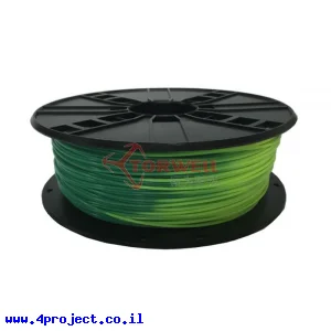 פלסטיק למדפסת תלת-מימד - מחליף צבע - ABS 1.75mm - כחול/ירוק - צהוב/ירוק