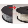 פלסטיק למדפסת תלת-מימד - מחליף צבע - PLA 1.75mm - אפור - לבן