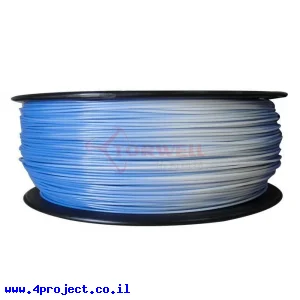 פלסטיק למדפסת תלת-מימד - מחליף צבע - PLA 3.0mm - כחול - לבן