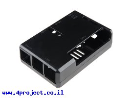 תמונה של מוצר מארז לכרטיסי Raspberry PI דגם B+ - פלסטיק שחור Pi Tin