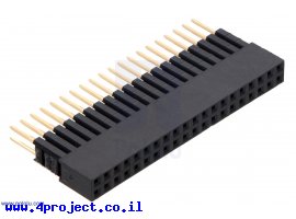 תמונה של מוצר מחבר שורה נקבה - 2x20 - רגליים ארוכות עם ספייסר 7.62 מ"מ