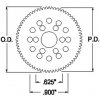 גלגל שיניים 48P, רוחב 0.200", ניילון - 81 שיניים