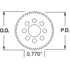 גלגל שיניים 48P, עובי 1/8", דלרין - 78 שיניים