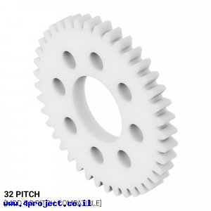 גלגל שיניים 32P, עובי 1/8", דלרין - 40 שיניים