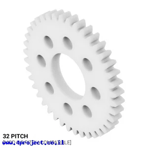 גלגל שיניים 32P, עובי 1/8", דלרין - 40 שיניים