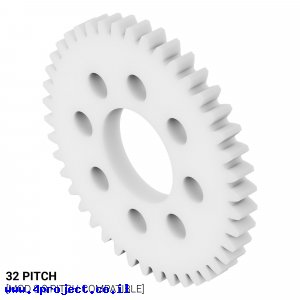 גלגל שיניים 32P, עובי 1/8", דלרין - 42 שיניים