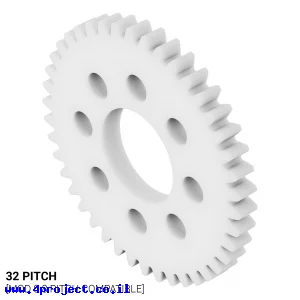 גלגל שיניים 32P, עובי 1/8", דלרין - 42 שיניים