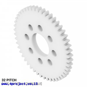 גלגל שיניים 32P, עובי 1/8", דלרין - 48 שיניים
