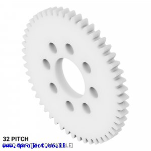 גלגל שיניים 32P, עובי 1/8", דלרין - 50 שיניים