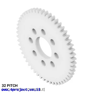 גלגל שיניים 32P, עובי 1/8", דלרין - 52 שיניים