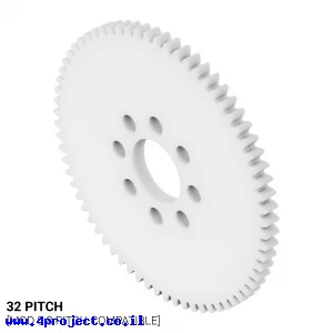 גלגל שיניים 32P, עובי 1/8", דלרין - 68 שיניים