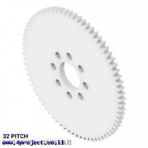 גלגל שיניים 32P, עובי 1/8", דלרין - 74 שיניים