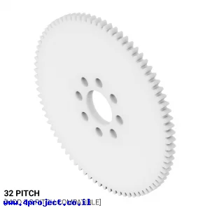 גלגל שיניים 32P, עובי 1/8", דלרין - 80 שיניים
