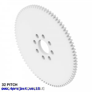 גלגל שיניים 32P, עובי 1/8", דלרין - 84 שיניים