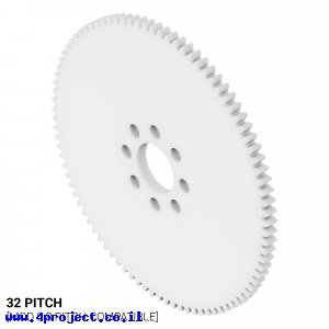 גלגל שיניים 32P, עובי 1/8", דלרין - 90 שיניים