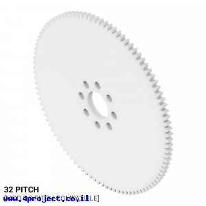 גלגל שיניים 32P, עובי 1/8", דלרין - 100 שיניים