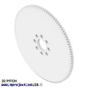 גלגל שיניים 32P, עובי 1/8", דלרין - 100 שיניים