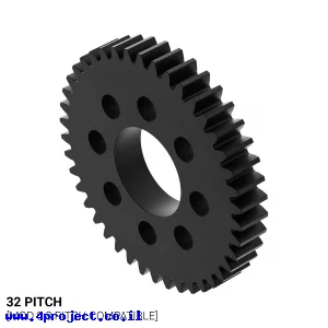 גלגל שיניים 32P, עובי 3/16", דלרין - 42 שיניים