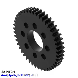 גלגל שיניים 32P, עובי 3/16", דלרין - 44 שיניים