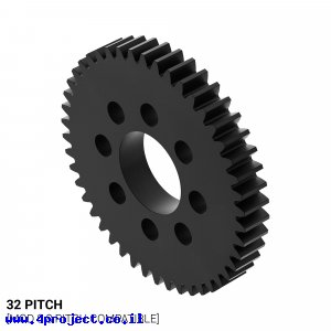 גלגל שיניים 32P, עובי 3/16", דלרין - 46 שיניים