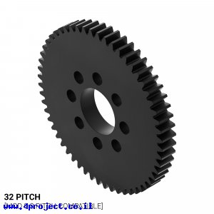 גלגל שיניים 32P, עובי 3/16", דלרין - 56 שיניים