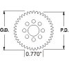 גלגל שיניים 32P, עובי 3/16", דלרין - 68 שיניים